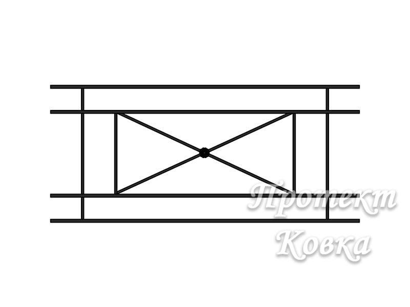 Кованая балюстрада на крыльце